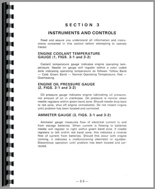 Operators Manual for Massey Ferguson 40B Industrial Tractor Sample Page From Manual