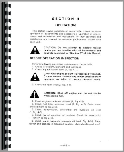 Operators Manual for Massey Ferguson 40B Industrial Tractor Sample Page From Manual