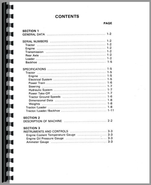 Operators Manual for Massey Ferguson 50C Industrial Tractor Sample Page From Manual