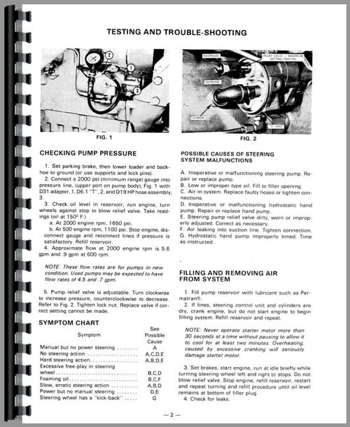 Service Manual for Massey Ferguson 50D Industrial Tractor Sample Page From Manual