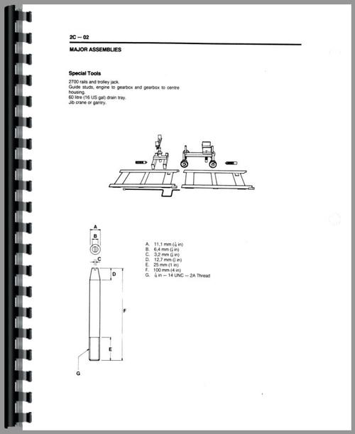 Service Manual for Massey Ferguson 50E Industrial Tractor Sample Page From Manual