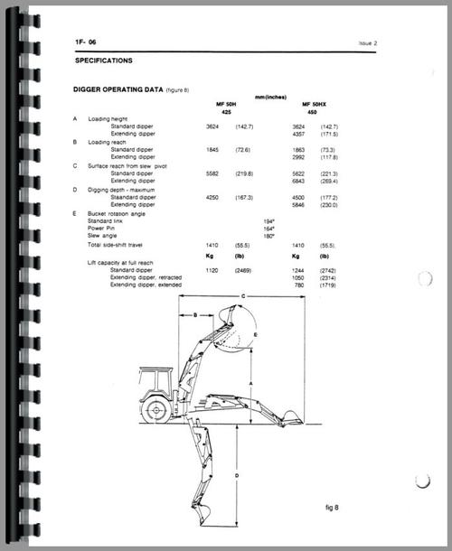 Service Manual for Massey Ferguson 50H Tractor Loader Backhoe Sample Page From Manual