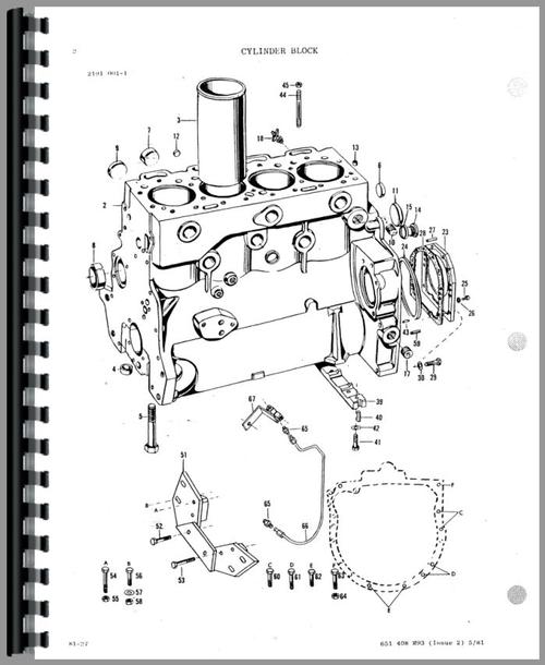 Parts Manual for Massey Ferguson 60 Tractor Loader Backhoe Sample Page From Manual