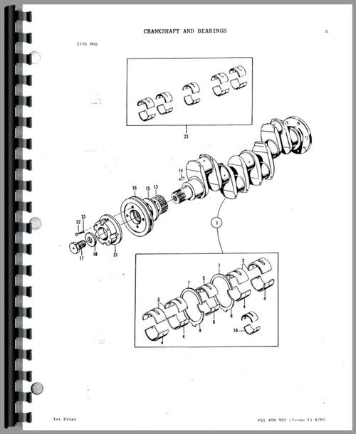 Parts Manual for Massey Ferguson 60 Tractor Loader Backhoe Sample Page From Manual