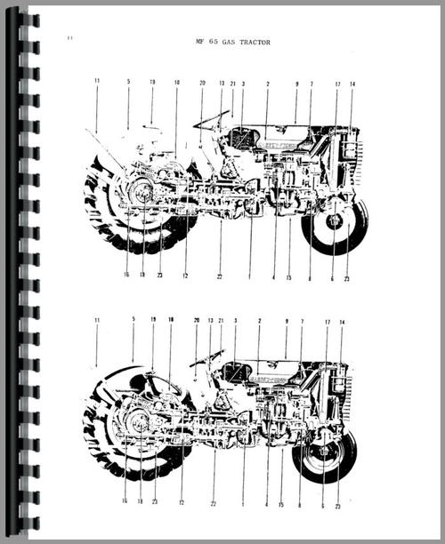 Parts Manual for Massey Ferguson 65 Tractor Sample Page From Manual