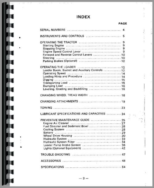 Operators Manual for Massey Ferguson 711 Skid Steer Sample Page From Manual