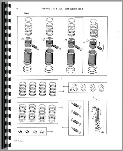 Parts Manual for Massey Ferguson 85 Tractor Sample Page From Manual