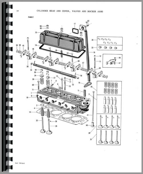 Parts Manual for Massey Ferguson 85 Tractor Sample Page From Manual