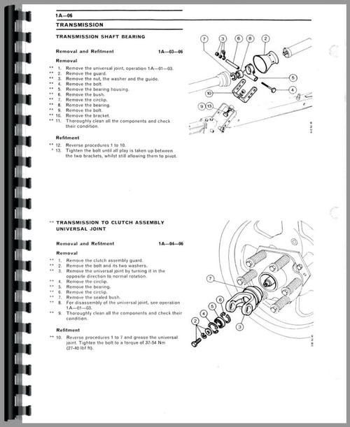 Service Manual for Massey Ferguson 120 Baler Sample Page From Manual