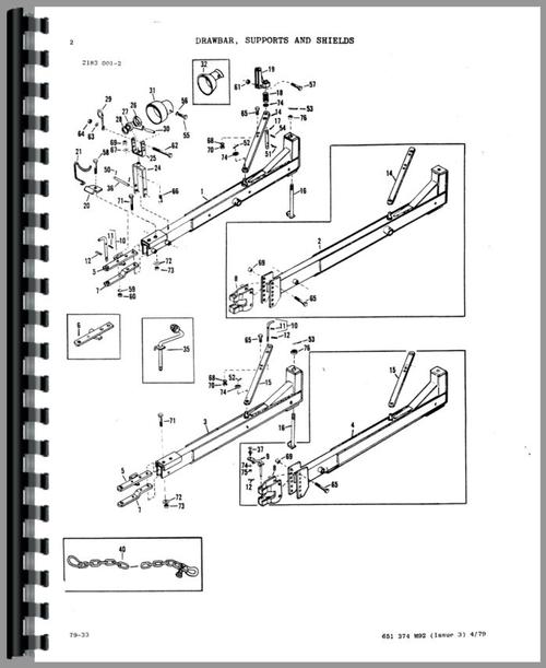 Parts Manual for Massey Ferguson 124 Baler Sample Page From Manual
