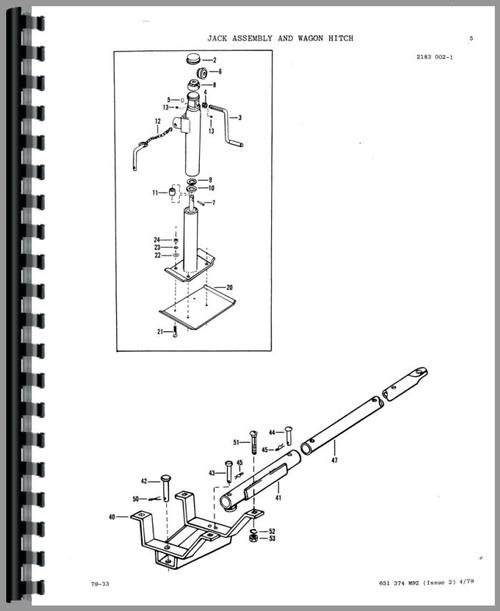 Parts Manual for Massey Ferguson 124 Baler Sample Page From Manual