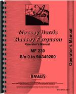 Operators Manual for Massey Ferguson 230 Tractor