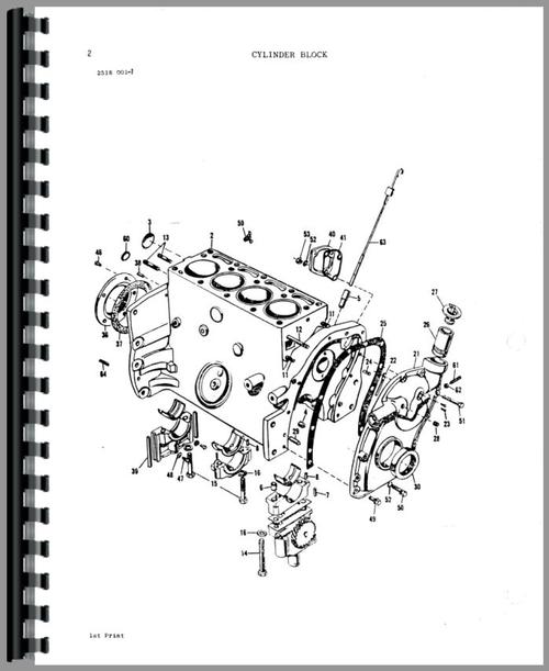Parts Manual for Massey Ferguson 245 Tractor Sample Page From Manual