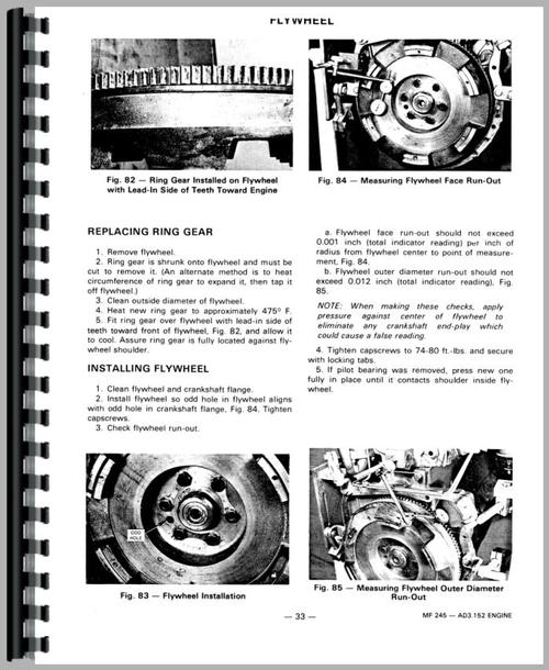Service Manual for Massey Ferguson 245 Tractor Sample Page From Manual