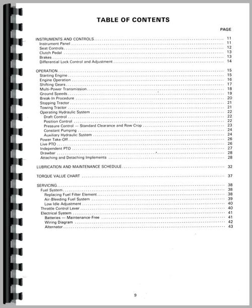 Operators Manual for Massey Ferguson 265 Tractor Sample Page From Manual