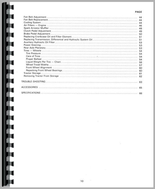 Operators Manual for Massey Ferguson 265 Tractor Sample Page From Manual
