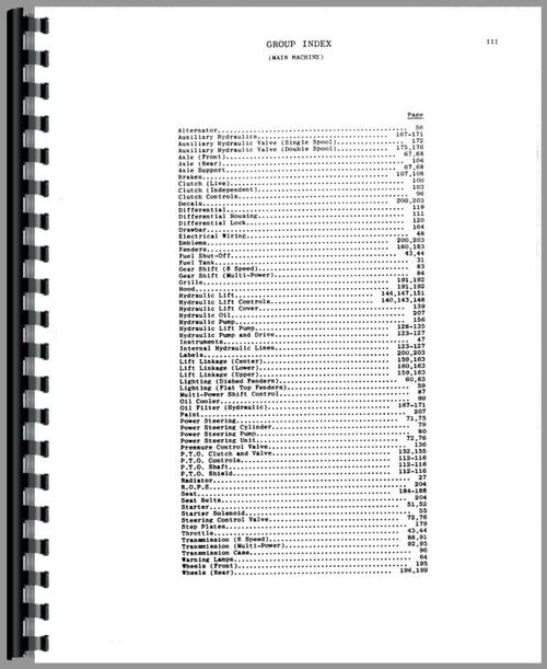Parts Manual for Massey Ferguson 265 Tractor Sample Page From Manual