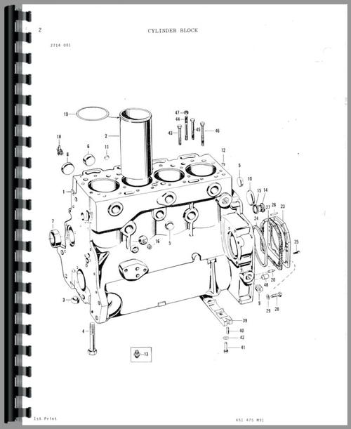 Parts Manual for Massey Ferguson 290 Tractor Sample Page From Manual