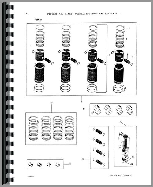 Parts Manual for Massey Ferguson Super 90 Tractor Sample Page From Manual