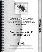 Parts Manual for Massey Harris 44 Tractor