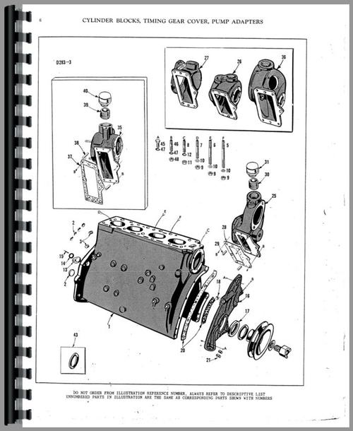 Parts Manual for Massey Harris 44 Tractor Sample Page From Manual