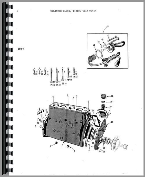Parts Manual for Massey Harris 44 Tractor Sample Page From Manual