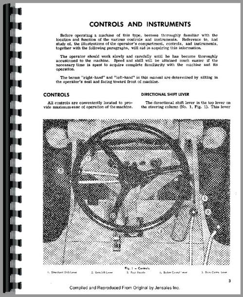 Operators Manual for Massey Ferguson 470 Shovel Loader Sample Page From Manual