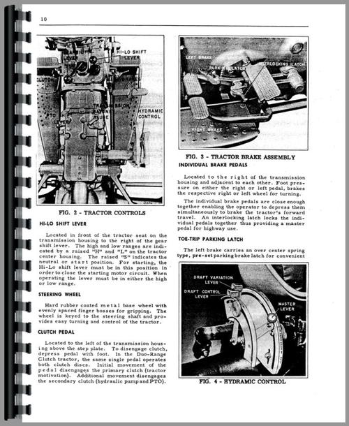 Operators Manual for Massey Harris 50 Tractor Sample Page From Manual