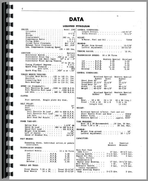 Service Manual for Massey Harris 555 Tractor Sample Page From Manual