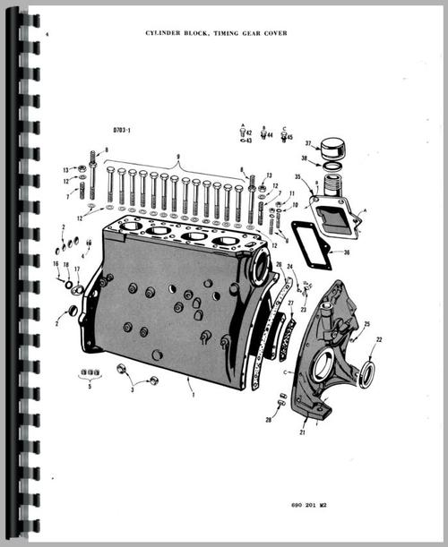 Parts Manual for Massey Harris 444 Tractor Sample Page From Manual