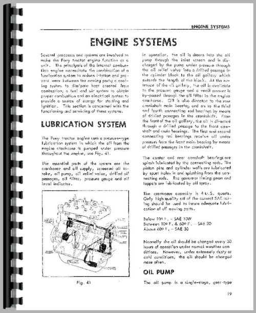 Service Manual for Massey Harris Pony Tractor Sample Page From Manual
