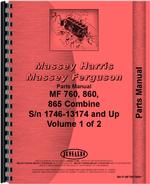 Parts Manual for Massey Ferguson 860 Combine