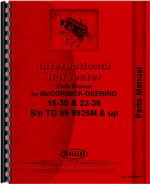 Parts Manual for Mccormick Deering 15-30 Tractor