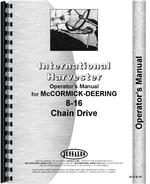Operators Manual for Mccormick Deering 16-8 Tractor