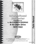 Parts Manual for Mccormick Deering 16-8 Tractor