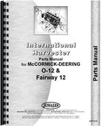 Parts Manual for Mccormick Deering O12 Tractor