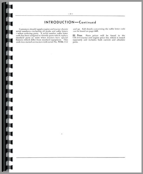 Parts Manual for Mccormick Deering O6 Tractor Sample Page From Manual