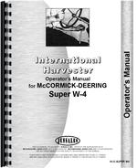 Operators Manual for Mccormick Deering Super W4 Tractor