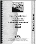 Operators Manual for Mccormick Deering W400 Tractor