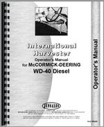 Operators Manual for Mccormick Deering WD40 Tractor