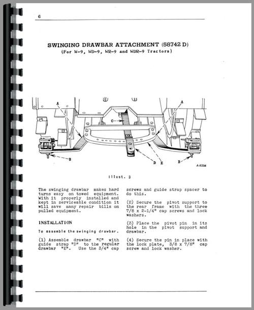 Operators Manual for Mccormick Deering WD9 Tractor Attachments Sample Page From Manual