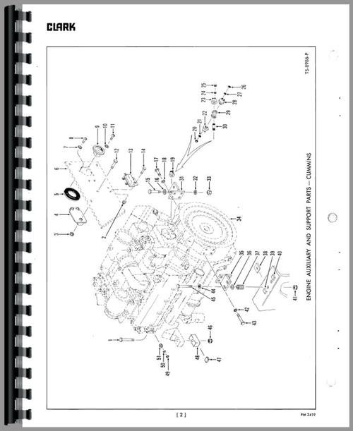 Parts Manual for Michigan 175 III Wheel Loader Sample Page From Manual
