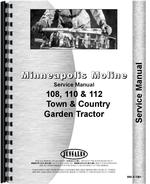 Service Manual for Minneapolis Moline 108 Lawn & Garden Tractor