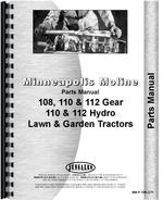 Parts Manual for Minneapolis Moline 108 Lawn & Garden Tractor