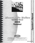 Operators Manual for Minneapolis Moline 28X46 Thresher