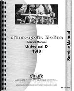 Service Manual for Minneapolis Moline D Universal Tractor