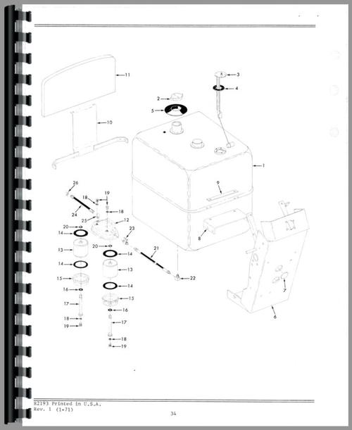 Parts Manual for Minneapolis Moline G1050 Tractor Sample Page From Manual
