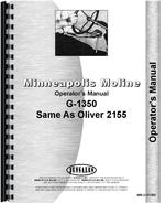 Operators Manual for Minneapolis Moline G1350 Tractor
