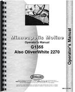 Operators Manual for Minneapolis Moline G1355 Tractor