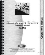 Operators Manual for Minneapolis Moline G350 Tractor
